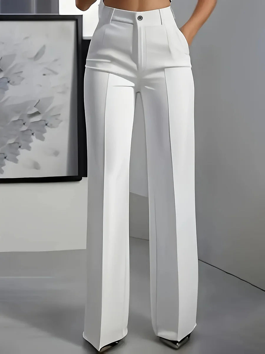 Madona - High-Waisted Elastic Smart Trousers