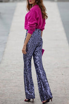 Pantalón Elea - Lentejuelas y cintura elástica
