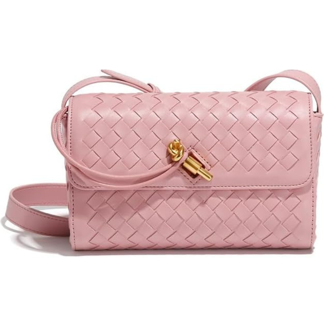 Nilma | Elegant Braided Leather Crossbody Bag