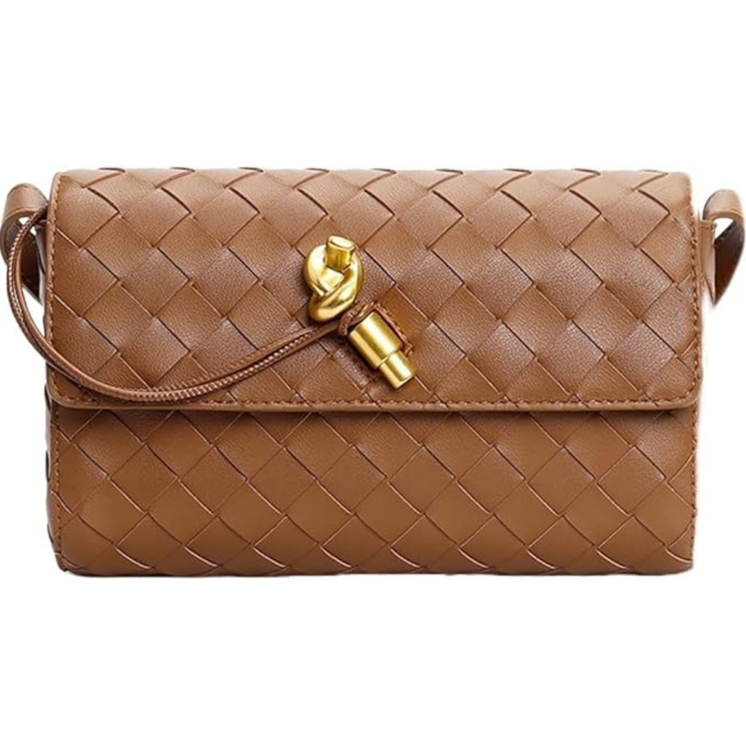 Nilma | Elegant Braided Leather Crossbody Bag
