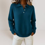 Soft knit sweater with collar