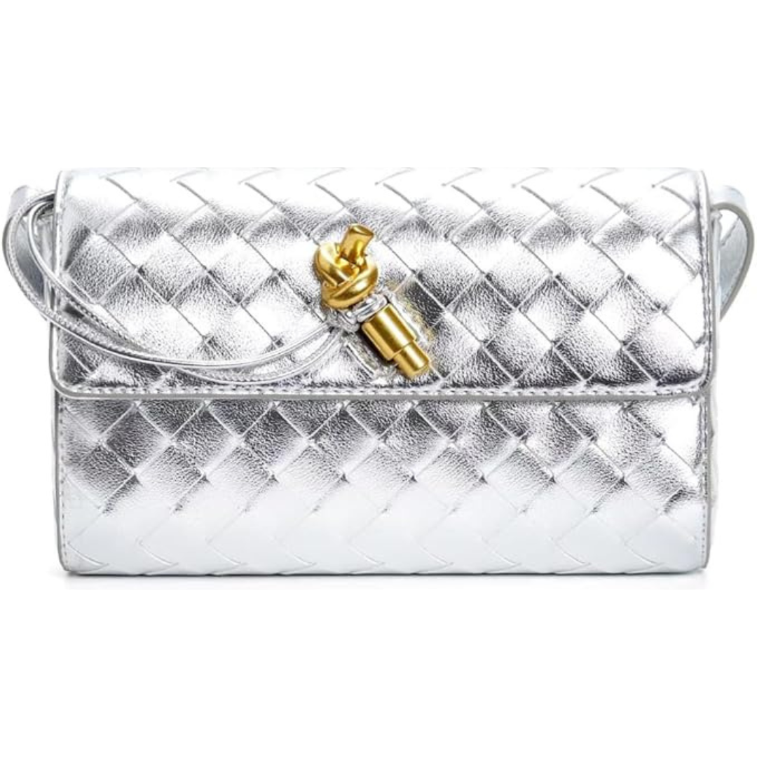 Nilma | Elegant Braided Leather Crossbody Bag