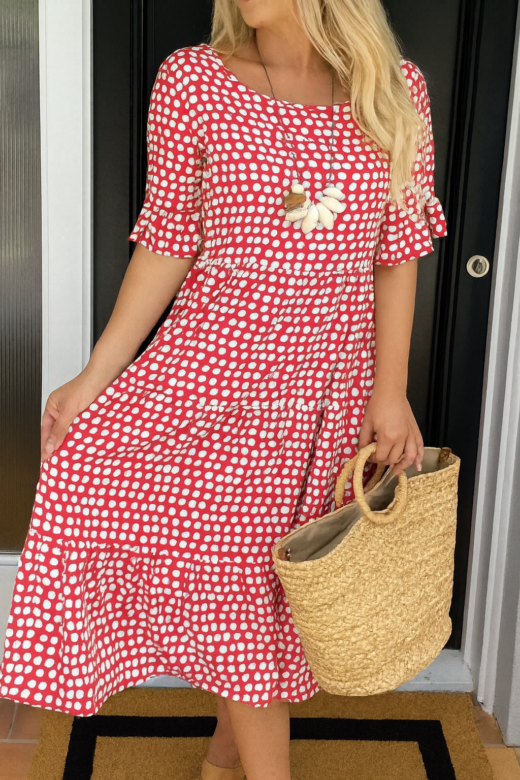 Zerelle | Women's Short Sleeve Midi Dress