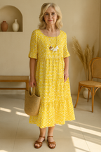 Zerelle | Women's Short Sleeve Midi Dress