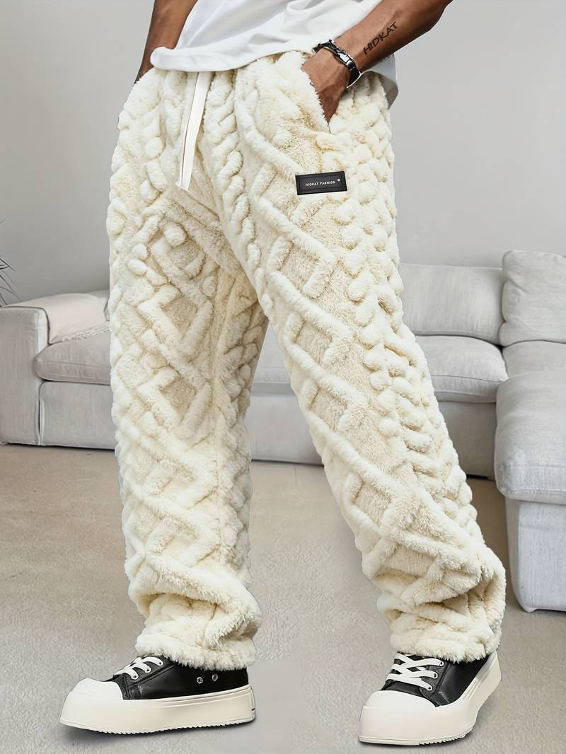 Pantalón Con Estampado Geométrico y Cintura Elástica