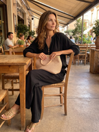 Sharina - Zip-Up Blouse And Wide-Leg Pants Set
