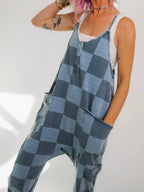 Oversized Plaid Jumpsuit
