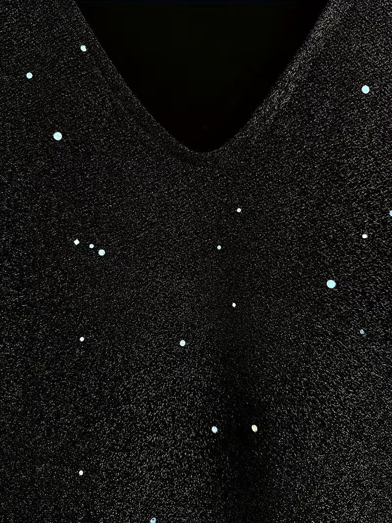 Vestido Midi Con Abundantes Bordados De Abalorios