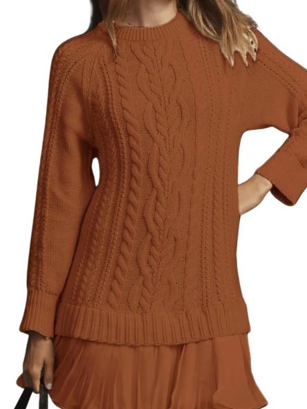 Knitted mini dress with ruffle
