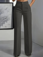 Madona - High-Waisted Elastic Smart Trousers