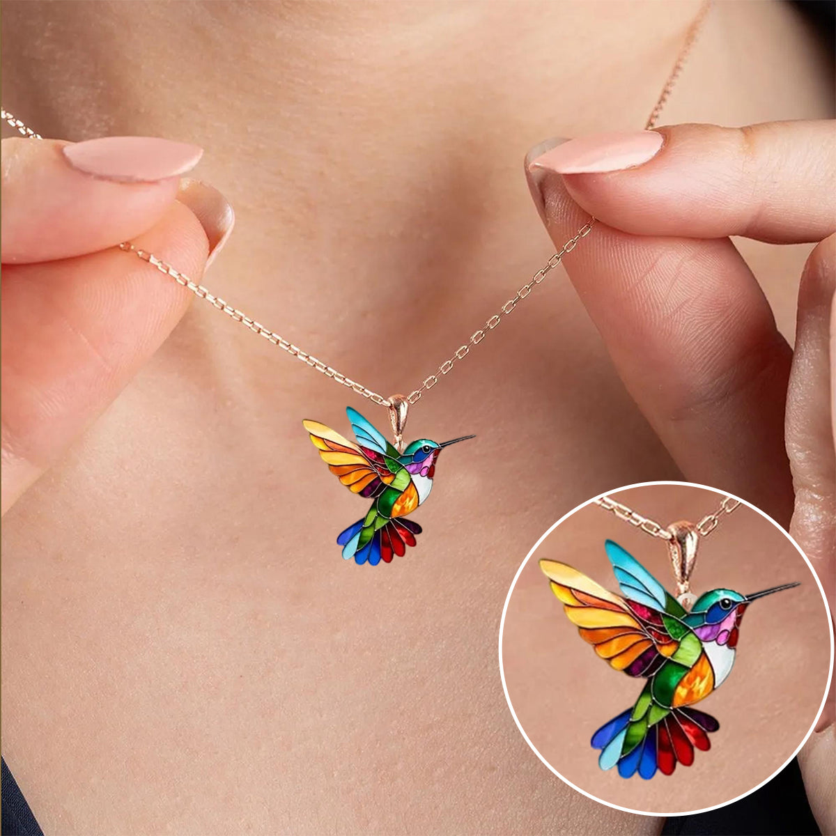 Samantha - Elegante Collar de Colibrí