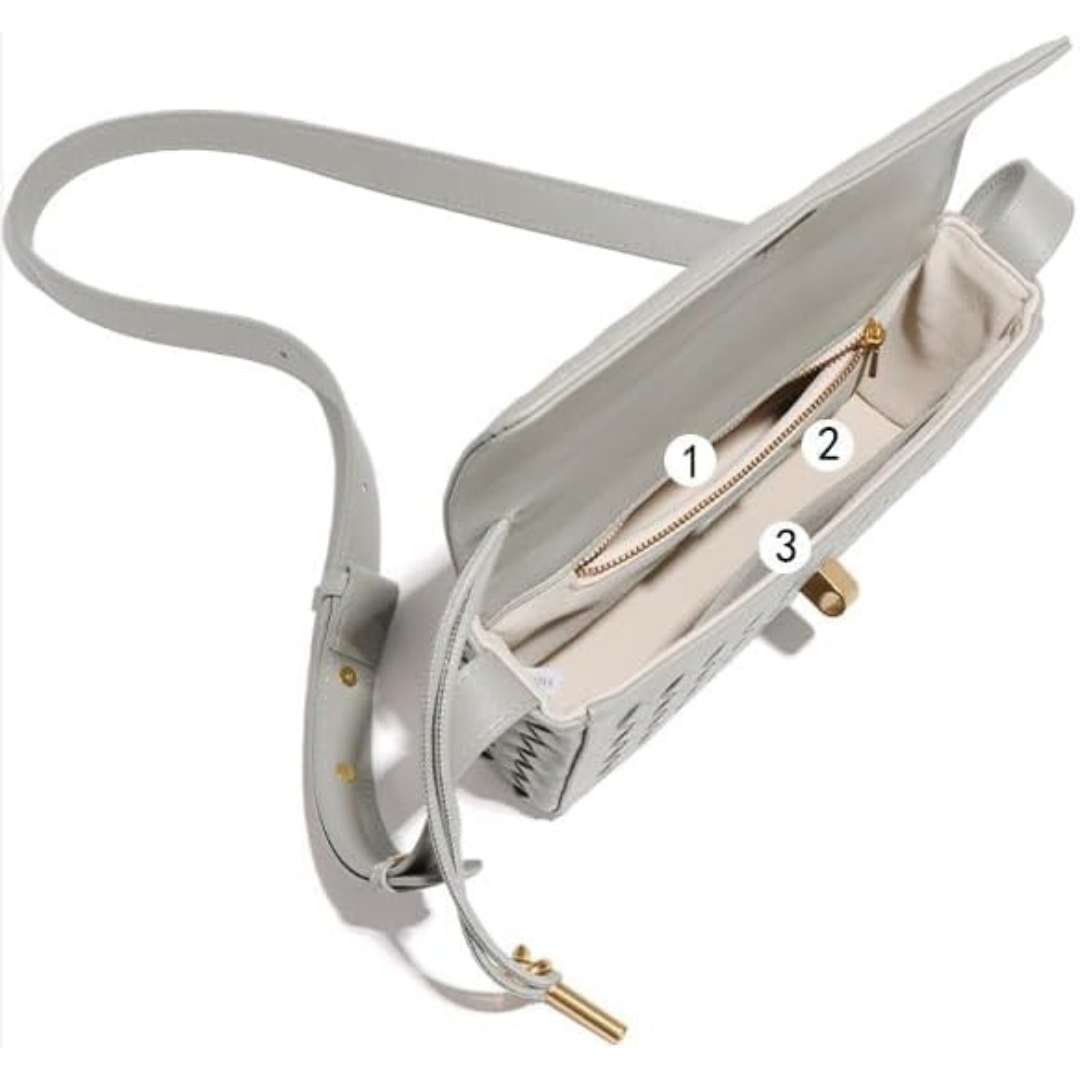 Nilma | Elegant Braided Leather Crossbody Bag