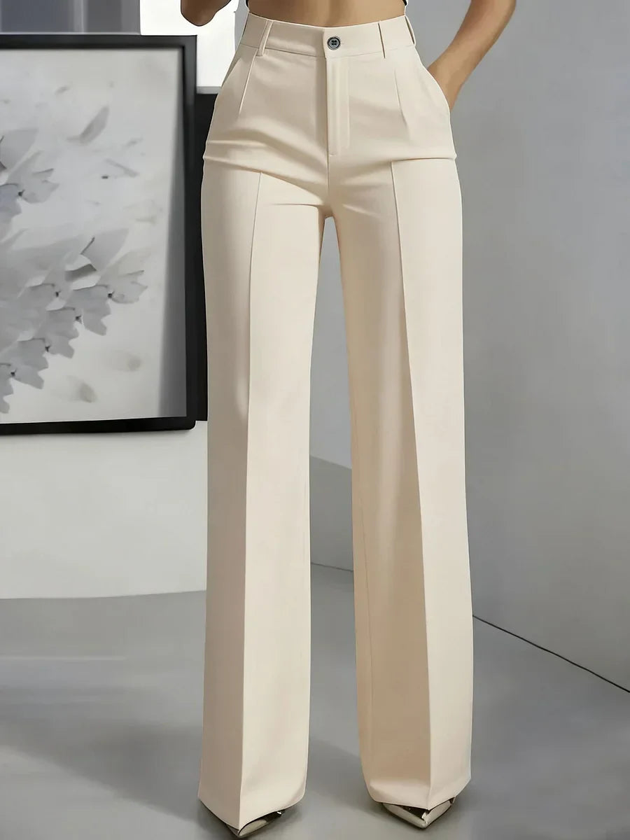 Madona - High-Waisted Elastic Smart Trousers