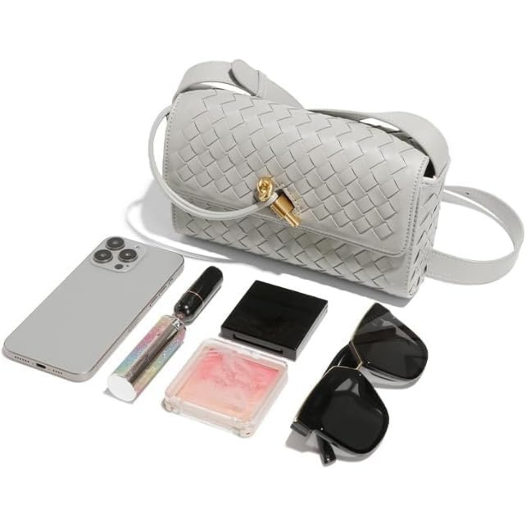 Nilma | Elegant Braided Leather Crossbody Bag