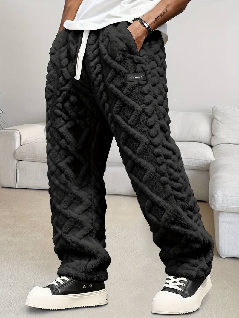 Pantalón Con Estampado Geométrico y Cintura Elástica