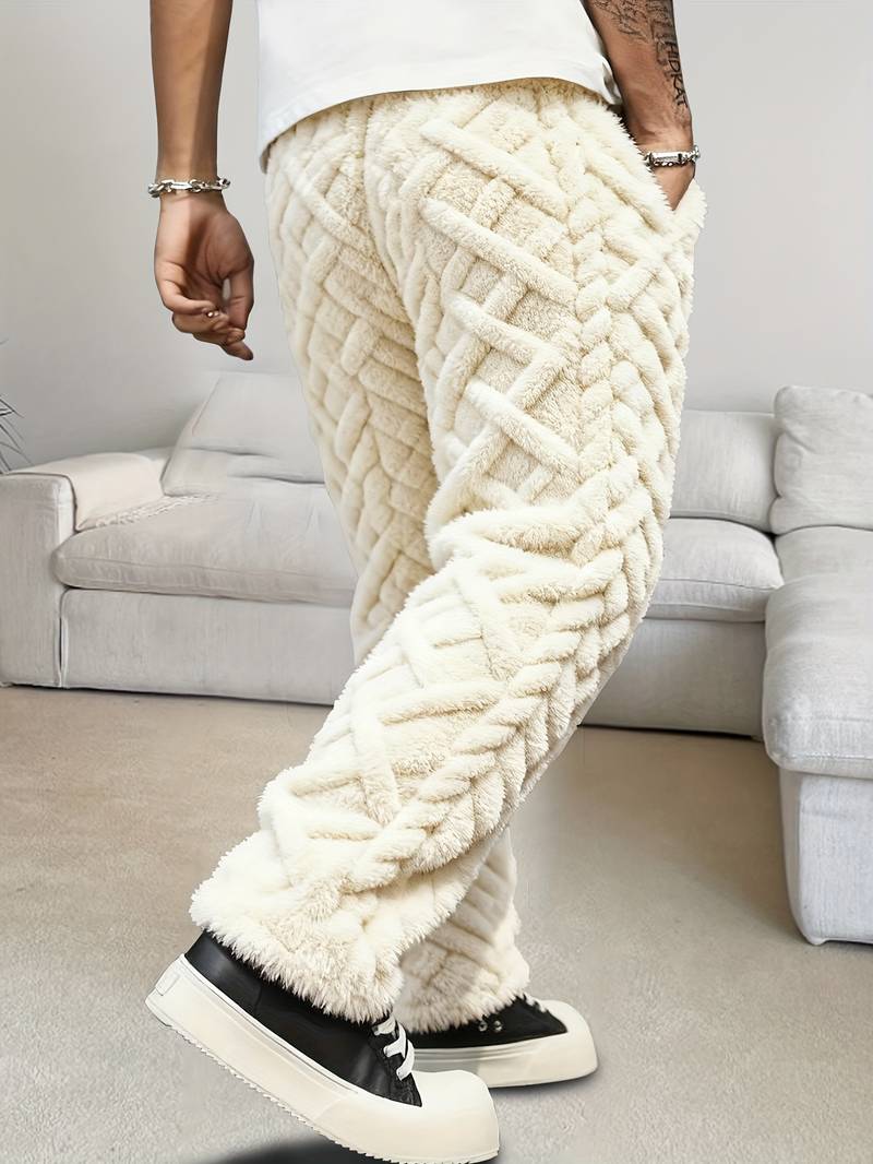 Pantalón Con Estampado Geométrico y Cintura Elástica