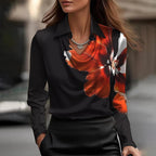 Merlina - Elegante Blusa De Satén Con Escote Drapeado