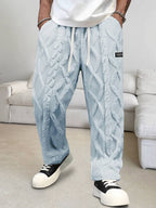 Geometric Print Elastic Waistband Pants