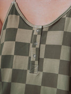 Oversized Plaid Jumpsuit