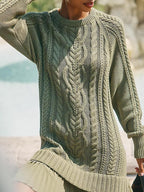 Knitted mini dress with ruffle