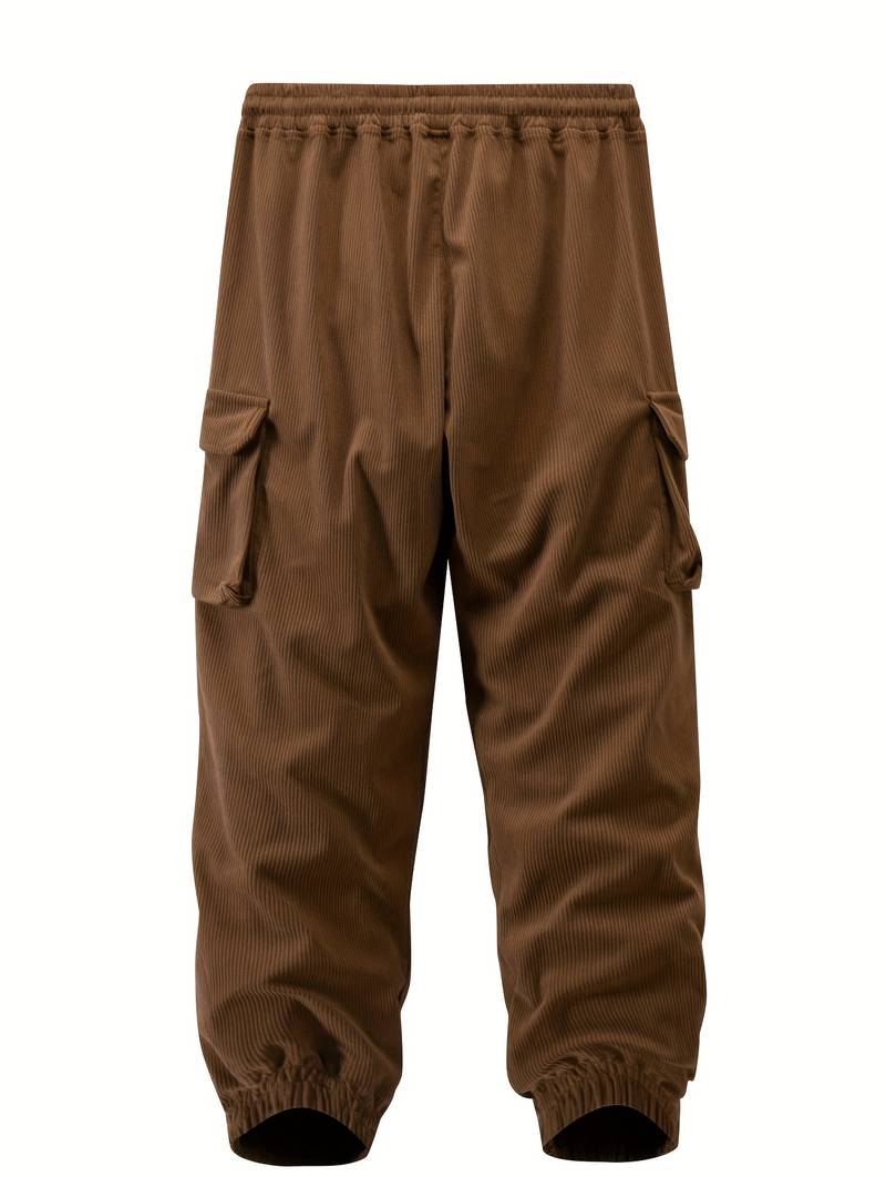 Pantalones Cargo Transpirables Con Cordón en la Cintura