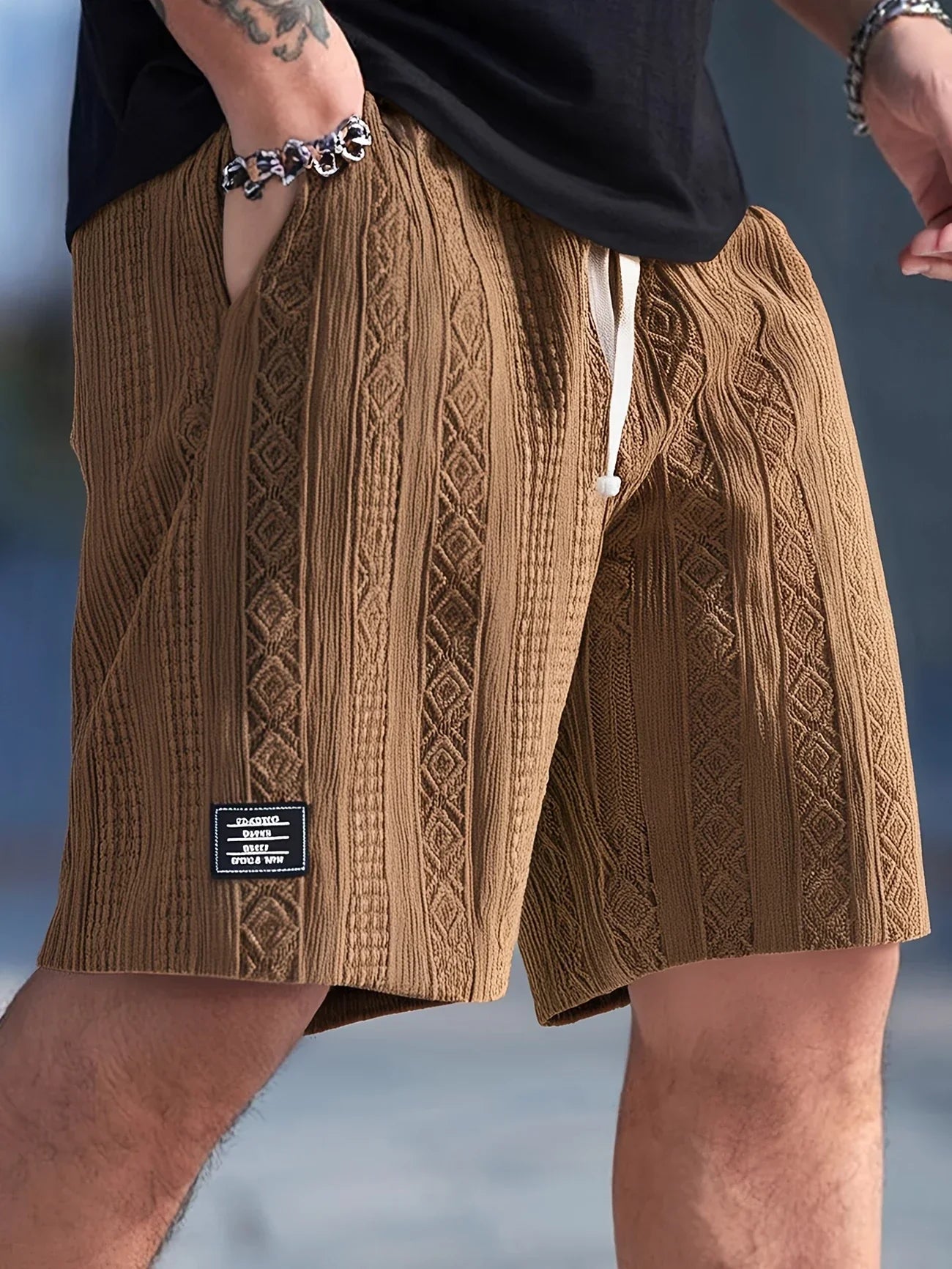 Ale - Pantalones Cortos Con Cintura Ajustable Con Cordón