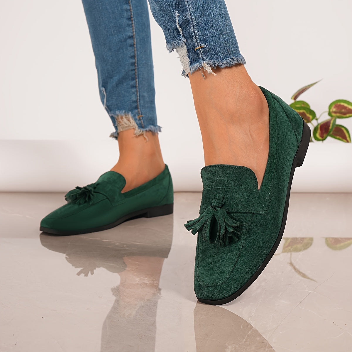Susana - Mocasines Clásicos Con Borlas Sin Cordones