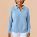 Soft knit sweater with collar