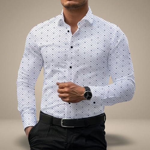 Camisa De Manga Larga Con Botones En La Parte Delantera | Replace only the background of this product photo with a seamless warm greige studio backdrop — a soft neutral tone between light taupe and cream, with a subtle