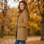 Rose - Elegant Buttoned Wool Coat