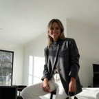 Blazer con estampado de cuadros vintage