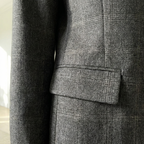 Blazer cruzado con estampado de cuadros vintage