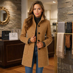Rose - Elegant Buttoned Wool Coat