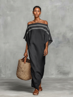 Vilina - Minimalist Long Linen Dress