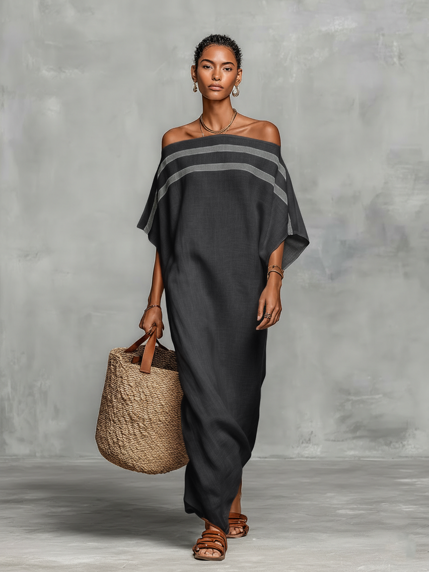 Vilina - Minimalist Long Linen Dress