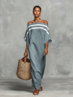 Vilina - Minimalist Long Linen Dress