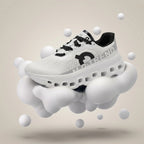 GoFlex — El Tenis que no te Duele aunque Camines todo el Día | Replace only the background of this product photo with a seamless warm greige studio backdrop — a soft neutral tone between light taupe and cream, with a subtle