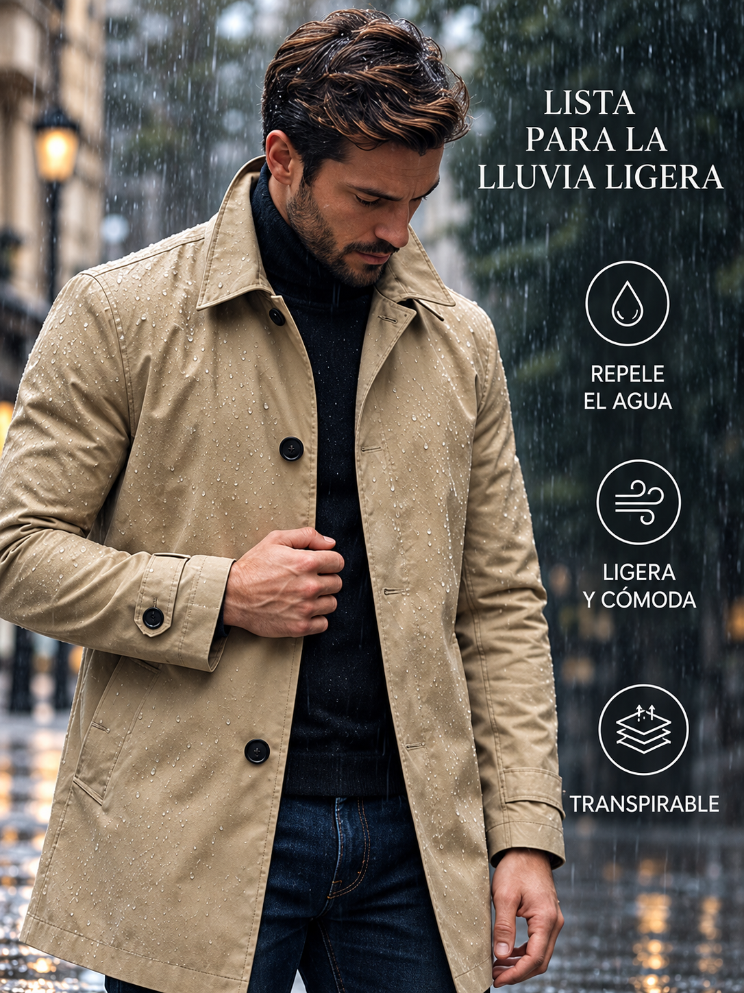 London | Gabardina Ligera e Impermeable
