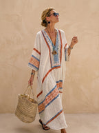 Caftán boho con estampado