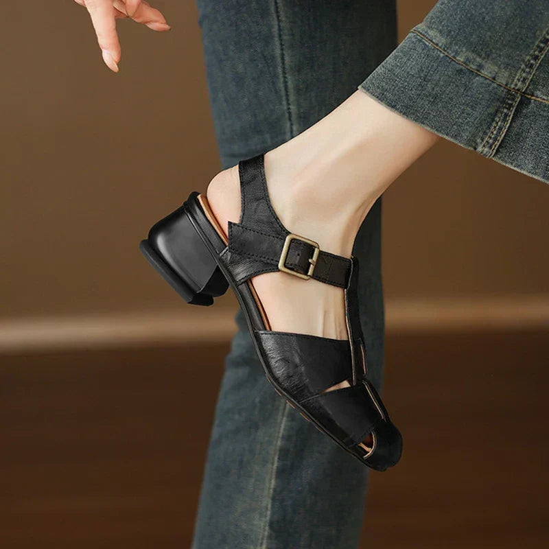 Coralia - Women's Chunky Heel Shoes