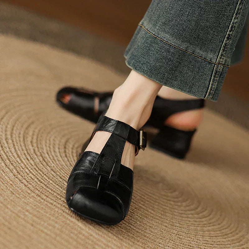 Coralia - Women's Chunky Heel Shoes