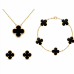 Set Alhambra Vintage: La Elegancia del Trébol (Collar, Pulsera y Aretes)