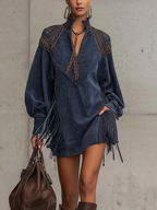 Petite Fringe Dress
