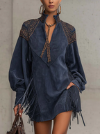 Petite Fringe Dress
