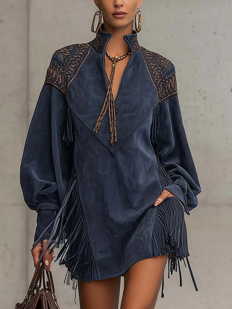 Petite Fringe Dress