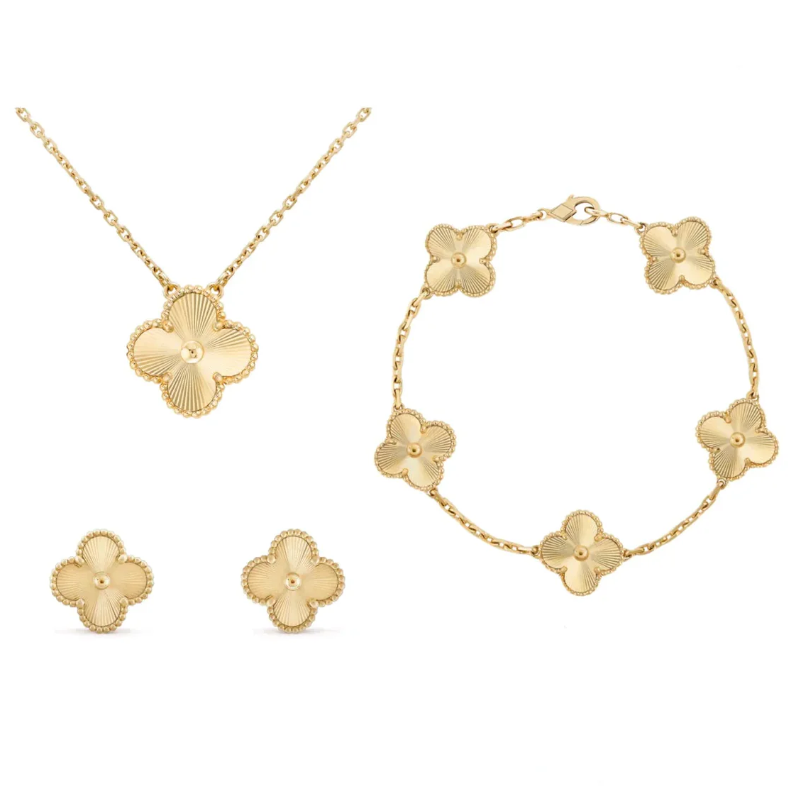 Alhambra Vintage Set: The Elegance of the Clover (Necklace, Bracelet, and Earrings)