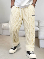 Geometric Print Elastic Waistband Pants