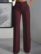 Madona - High-Waisted Elastic Smart Trousers