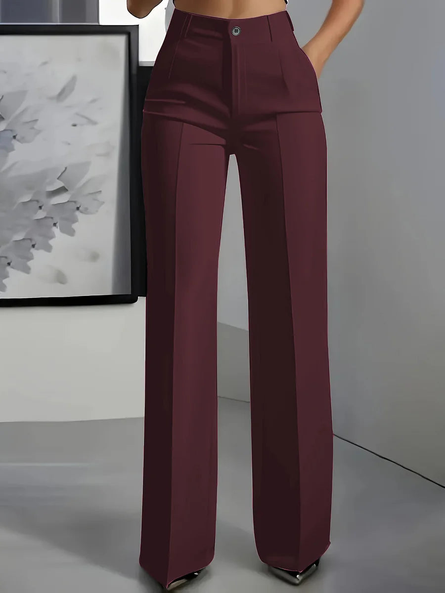 Madona - High-Waisted Elastic Smart Trousers