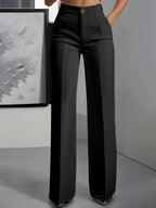 Madona - High-Waisted Elastic Smart Trousers